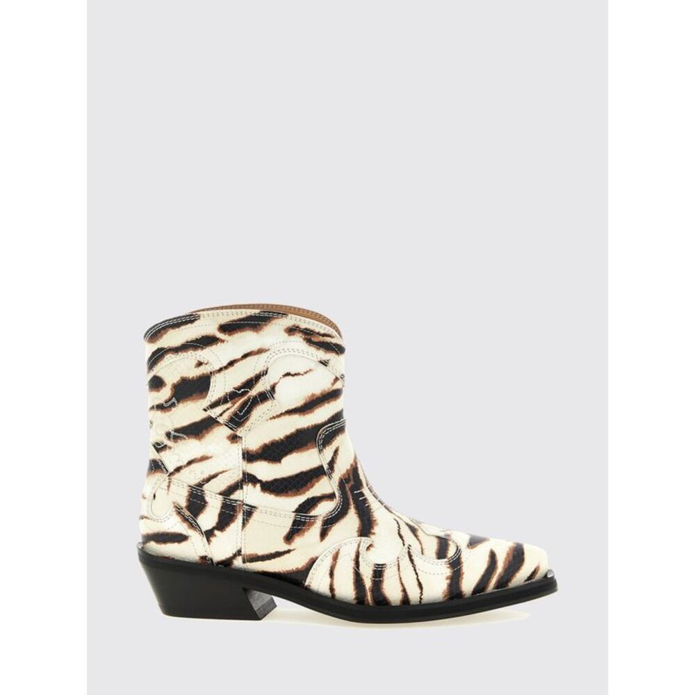 Ganni Boots Woman Beige